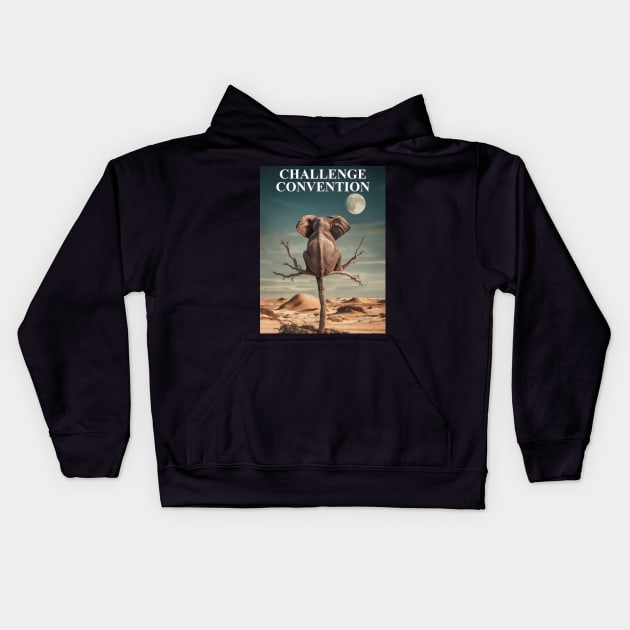 Surreal Elephant: Challenge Convention Kids Hoodie by TooplesArt